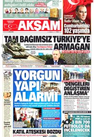 AKŞAM Gazete Manşeti