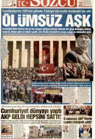 SÖZCÜ Gazete Manşeti