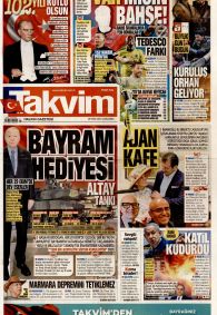 TAKVİM Gazete Manşeti