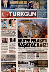 Türkgün Gazetesi Gazete Manşeti