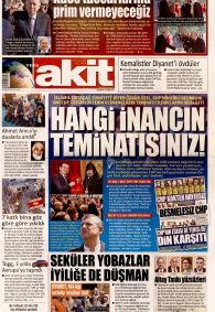YENİ AKİT Gazete Manşeti