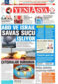 Yeni Asya Gazetesi Gazete Manşeti