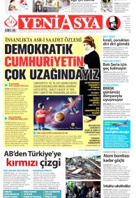 YENİ ASYA Gazete Manşeti