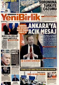 Yeni Birlik Gazetesi Gazete Manşeti