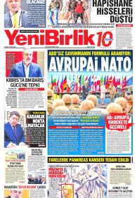 Yeni Birlik Gazete Manşeti