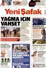 YENİ ŞAFAK Gazete Manşeti