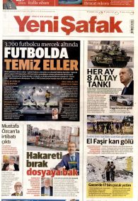 YENİ ŞAFAK Gazete Manşeti