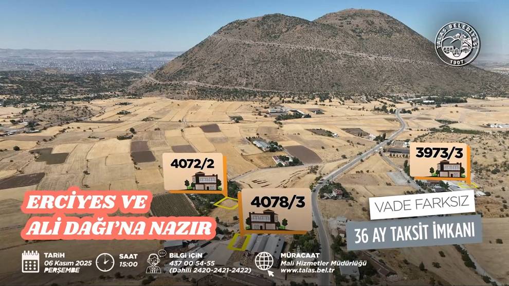 Talas Belediyesi’nden gözde lokasyonlarda villa parseli fırsatı!