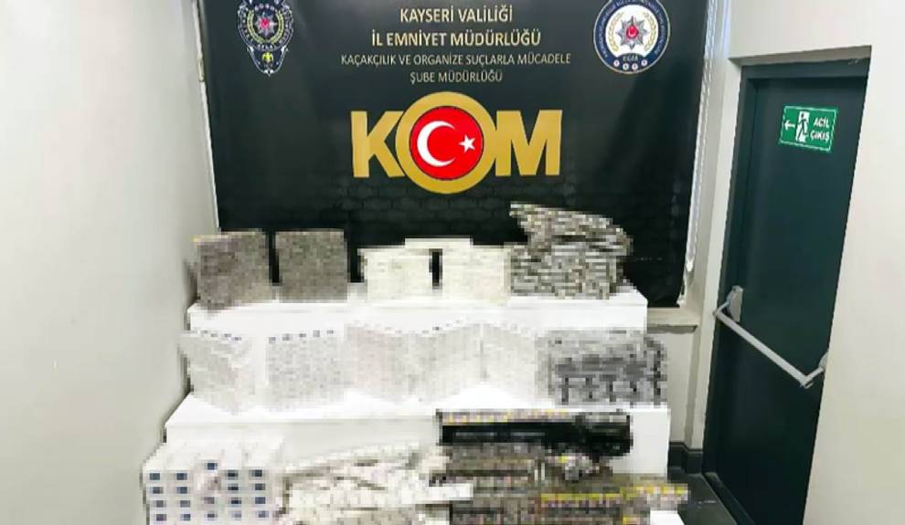Kayseri'de 2 bin paket kaçak sigara piyasaya sürülmeden ele geçirildi!