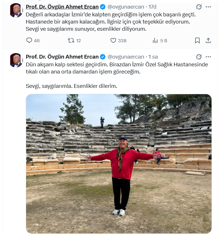 Prof. Övgün Ahmet Ercan kalp krizi geçirdi!