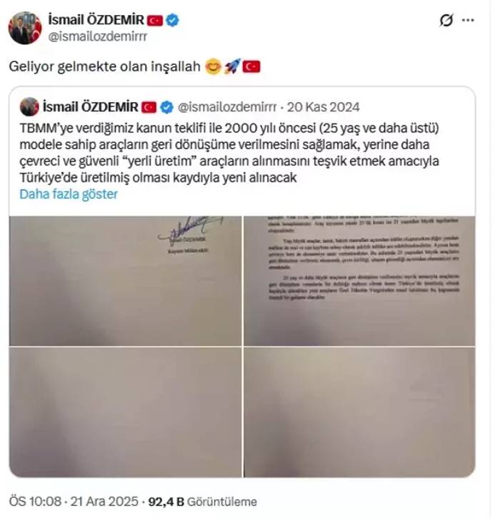 3 çocuklu ailelere öncelik! ÖTV'siz yerli araç dönemi başlıyor!