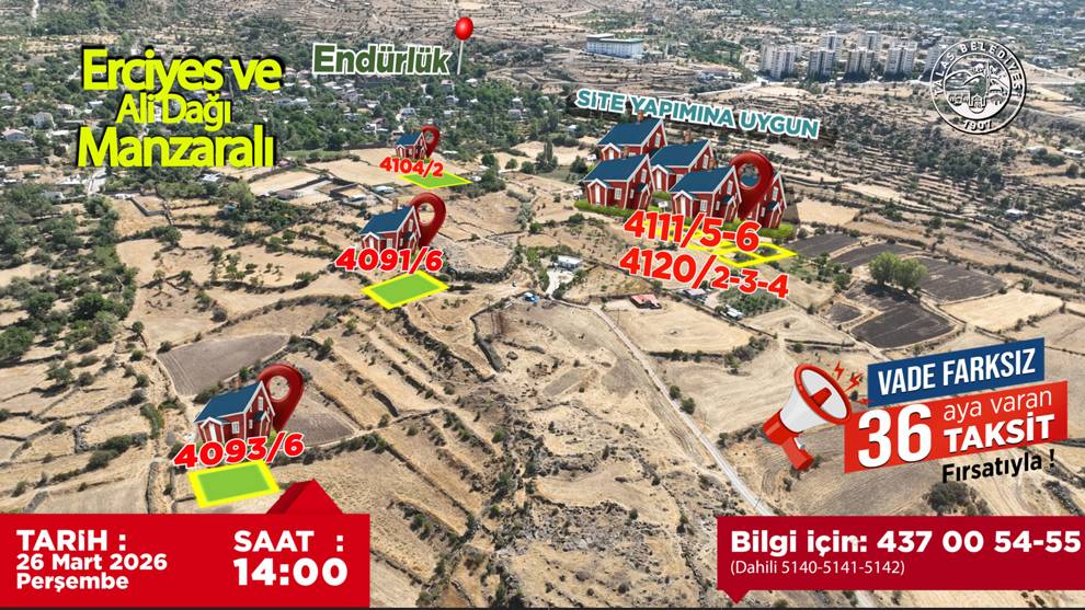 Talas’ın gözde lokasyonlarında villa parseli fırsatı!