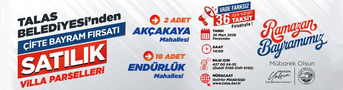 TALAS BELEDİYESİ RESMİ REKLAM