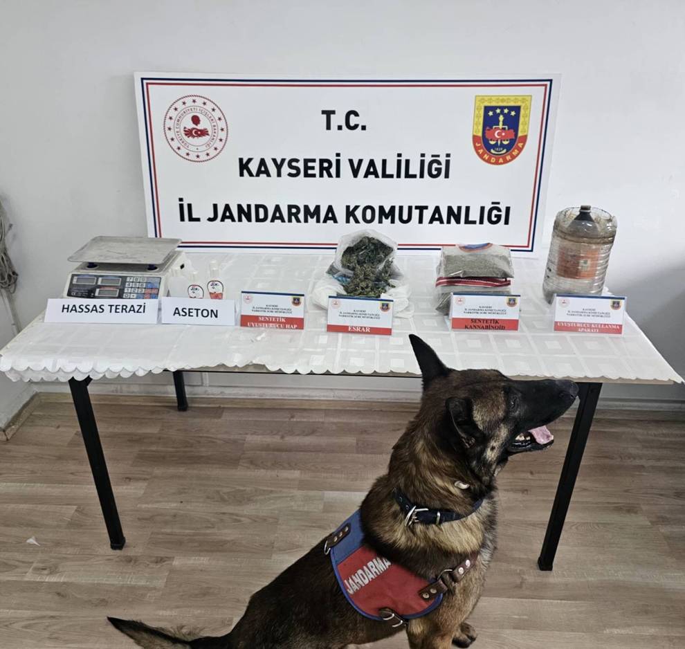 Kayseri'de uyuşturucu operasyonunda 2 kişi gözaltına alındı!