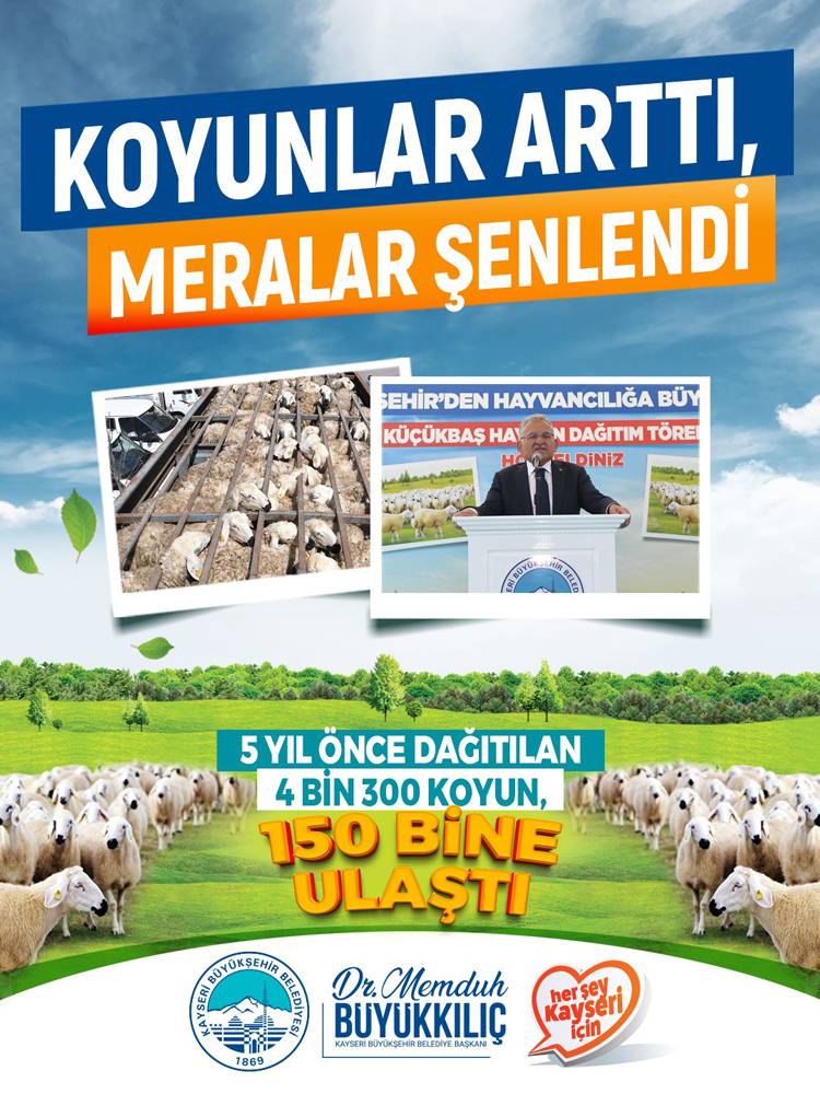 Başkan Büyükkılıç’tan kırsala, kendi kendini büyüten model: 150 bin küçükbaş artışı!